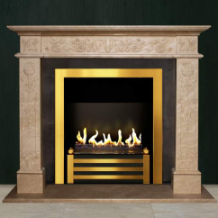 Биокамин в мраморном портале Firezo Diplomato, стандарт