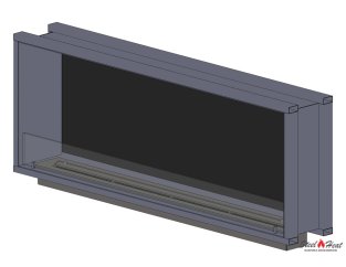 15262C Биокамин встраиваемый без рамок на заказ